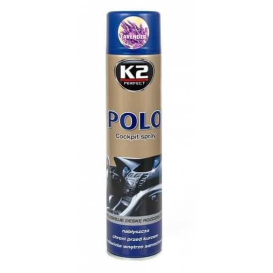 K406LA - K2 Polo Cockpit Spray Lawender - Polo Σπρέι Γυαλιστικό γιά Ταμπλό Λεβάντα 600ml K406LA - K2 Polo Cockpit Spray Lawender - Polo Σπρέι Γυαλιστικό γιά Ταμπλό Λεβάντα 600ml