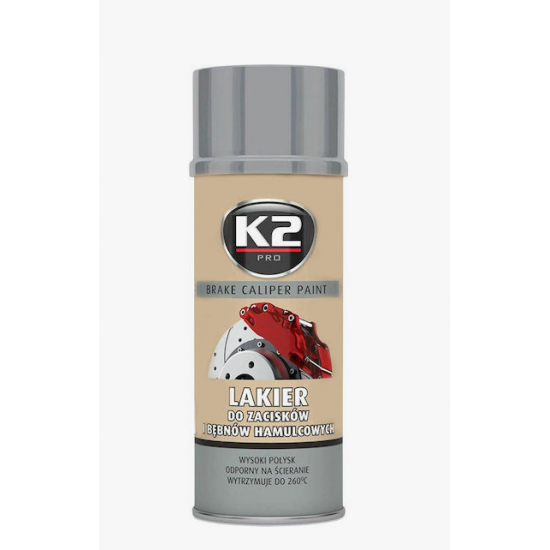 K2 Brake Caliper Paint Σπρέι Βαφής για Φρένα Αυτοκινήτου Ασημί 400m