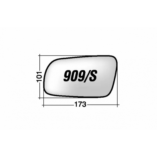 ΚΡΥΣΤΑΛΛΟ ΚΑΘΡΕΠΤΗ SKODA OCTAVIA '97-'05/ FABIA '99-'06/ SUPERB '01-'06/ SEAT IBIZA '99-'01/ ALHAMBRA '00-'04/ CORDOBA '99-'02/ LEON '99-'02/ TOLEDO '99-'02/ VW PASSAT '96-'03/ POLO SW '99-/ SHARAN '99-'03 (ΜΕ ΒΑΣΗ, ΧΡΩΜΙΟ) ΑΡΙΣΤΕΡΟ