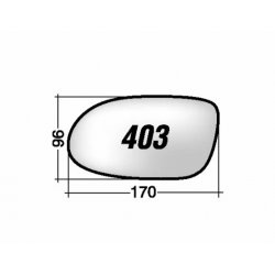 ΚΡΥΣΤΑΛΛΟ ΚΑΘΡΕΠΤΗ MERCEDES CLASSE A W168 '97-'04/ CLK C208 '97-'02/ CLK C209 '02-'10/ CLK A209 '03-'10/ SLK R170 '96-'04/ SLK R171 '04-'11 (ΑΣΦΑΙΡΙΚΟ, ΘΕΡΜΑΙΝΟΜΕΝΟ, ΜΕ ΒΑΣΗ, ΧΡΩΜΙΟ) ΑΡΙΣΤΕΡΟ