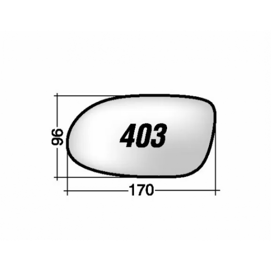 ΚΡΥΣΤΑΛΛΟ ΚΑΘΡΕΠΤΗ MERCEDES CLASSE A W168 '97-'04/ CLK C208 '97-'02/ CLK C209 '02-'10/ CLK A209 '03-'10/ SLK R170 '96-'04/ SLK R171 '04-'11 (ΑΣΦΑΙΡΙΚΟ, ΘΕΡΜΑΙΝΟΜΕΝΟ, ΜΕ ΒΑΣΗ, ΧΡΩΜΙΟ) ΑΡΙΣΤΕΡΟ