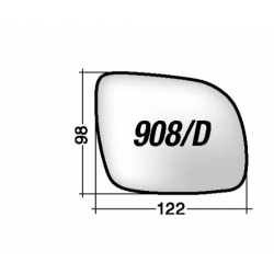 ΚΡΥΣΤΑΛΛΟ ΚΑΘΡΕΠΤΗ VW GOLF 4 '97-'03/ BORA '98-'05/ AUDI A3 '96-'00/ A4 '94-'99/ A6 '94-'97/ A8 '94-'02/ SEAT AROSA -'97 (ΘΕΡΜΑΙΝΟΜΕΝΟ, ΜΕ ΒΑΣΗ, ΜΠΛΕ) ΔΕΞΙ