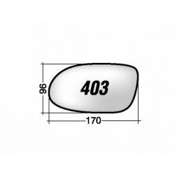 ΚΡΥΣΤΑΛΛΟ ΚΑΘΡΕΠΤΗ MERCEDES CLASSE A W168 '97-'04/ CLK C208 '97-'02/ CLK C209 '02-'10/ CLK A209 '03-'10/ SLK R170 '96-'04/ SLK R171 '04-'11 (ΑΣΦΑΙΡΙΚΟ, ΘΕΡΜΑΙΝΟΜΕΝΟ, ΜΕ ΒΑΣΗ, ΧΡΩΜΙΟ) ΔΕΞΙ