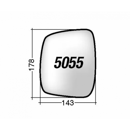 ΚΡΥΣΤΑΛΛΟ ΚΑΘΡΕΠΤΗ PEUGEOT BIPPER TEPEE '08-'15/ BIPPER '08-/ FIAT FIORINO '08-/ QUBO '08-/ CITROEN NEMO '08-/ NEMO '16- (ΘΕΡΜΑΙΝΟΜΕΝΟ, ΜΕ ΒΑΣΗ, ΧΡΩΜΙΟ) ΑΡΙΣΤΕΡΟ
