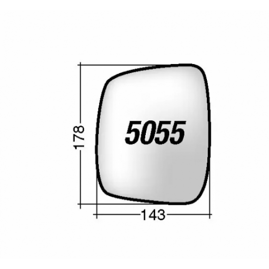 ΚΡΥΣΤΑΛΛΟ ΚΑΘΡΕΠΤΗ PEUGEOT BIPPER TEPEE '08-'15/ BIPPER '08-/ FIAT FIORINO '08-/ QUBO '08-/ CITROEN NEMO '08-/ NEMO '16- (ΘΕΡΜΑΙΝΟΜΕΝΟ, ΜΕ ΒΑΣΗ, ΧΡΩΜΙΟ) ΔΕΞΙ