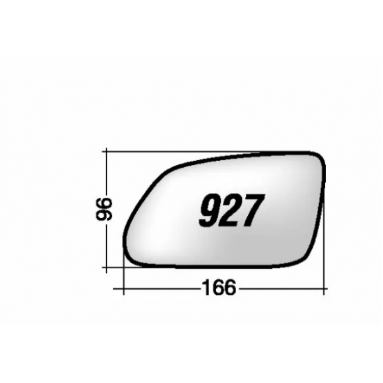 ΚΡΥΣΤΑΛΛΟ ΚΑΘΡΕΠΤΗ SKODA OCTAVIA 1Ζ '05-'09/ VW POLO '04-'09 (ΜΕ ΒΑΣΗ, ΧΡΩΜΙΟ) ΔΕΞΙ