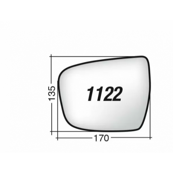 ΚΡΥΣΤΑΛΛΟ ΚΑΘΡΕΠΤΗ NISSAN QASHQAI J11 '13-'17/ QASHQAI '17-/ X-TRAIL '14-/ JUKE '14-/ JUKE '20 (ΘΕΡΜΑΙΝΟΜΕΝΟ, ΜΕ ΒΑΣΗ, ΧΡΩΜΙΟ) ΔΕΞΙ