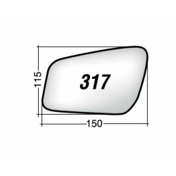 ΚΡΥΣΤΑΛΛΟ ΚΑΘΡΕΠΤΗ FORD FOCUS '04-'06/ C-MAX '04-'10/ MONDEO '04-'07/ FIESTA '05-'08/ FUSION '09- (ΜΕ ΒΑΣΗ, ΧΡΩΜΙΟ) ΑΡΙΣΤΕΡΟ