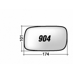 ΚΡΥΣΤΑΛΛΟ ΚΑΘΡΕΠΤΗ VW PASSAT '90-'96/ CADDY '95-'04/ SEAT INCA '95-'04 (ΜΕ ΒΑΣΗ, ΑΣΗΜΙ) ΔΕΞΙ