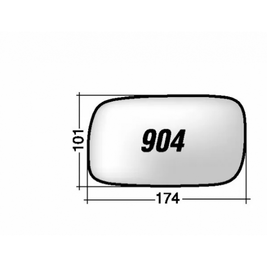 ΚΡΥΣΤΑΛΛΟ ΚΑΘΡΕΠΤΗ VW PASSAT '90-'96/ CADDY '95-'04/ SEAT INCA '95-'04 (ΜΕ ΒΑΣΗ, ΑΣΗΜΙ) ΔΕΞΙ