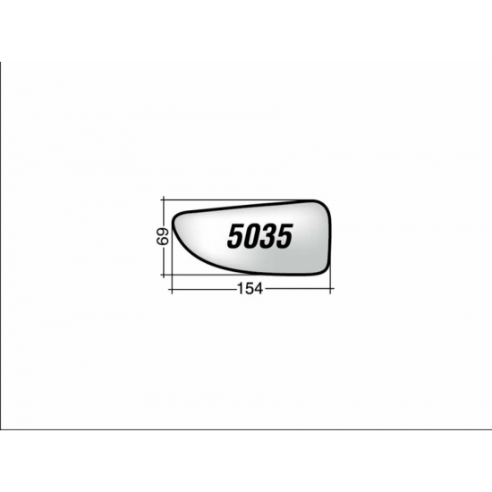 ΚΡΥΣΤΑΛΛΟ ΚΑΘΡΕΠΤΗ OPEL MOVANO '03-/ MOVANO '10-/ RENAULT MASTER '03-/ MASTER '10- (ΕΥΡΥΓΩΝΙΟ, ΧΡΩΜΙΟ) ΑΡΙΣΤΕΡΟ ΧΩΡΙΣ ΒΑΣΗ