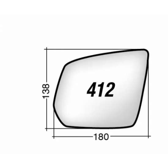 ΚΡΥΣΤΑΛΛΟ ΚΑΘΡΕΠΤΗ MERCEDES CLASSE GL X164 '09-'11/ CLASSE M W164 '09-'11/ GLE 300D '19- (ΑΣΦΑΙΡΙΚΟ, ΘΕΡΜΑΙΝΟΜΕΝΟ, ΜΕ ΒΑΣΗ, ΧΡΩΜΙΟ) ΑΡΙΣΤΕΡΟ