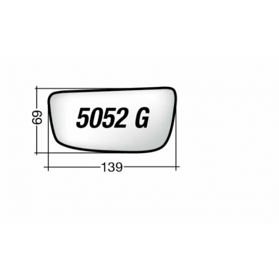 ΚΡΥΣΤΑΛΛΟ ΚΑΘΡΕΠΤΗ PEUGEOT EXPERT '07-'16/ EXPERT TEPEE '07-'16/ FIAT SCUDO '07-/ CITROEN JUMPY '07-'16/ TOYOTA PROACE '13-'16 (ΕΥΡΥΓΩΝΙΟ, ΧΡΩΜΙΟ) ΑΡΙΣΤΕΡΟ ΕΥΡΥΓΩΝΙΟ ΧΩΡΙΣ ΒΑΣΗ