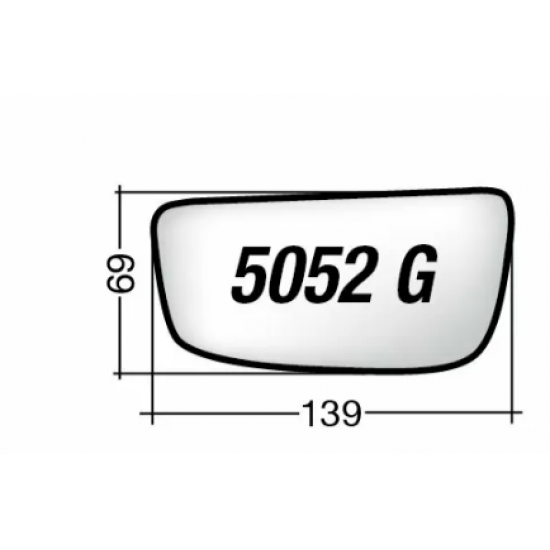 ΚΡΥΣΤΑΛΛΟ ΚΑΘΡΕΠΤΗ PEUGEOT EXPERT '07-'16/ EXPERT TEPEE '07-'16/ FIAT SCUDO '07-/ CITROEN JUMPY '07-'16/ TOYOTA PROACE '13-'16 (ΕΥΡΥΓΩΝΙΟ, ΧΡΩΜΙΟ) ΔΕΞΙ ΕΥΡΥΓΩΝΙΟ ΧΩΡΙΣ ΒΑΣΗ