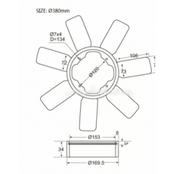 ΦΤΕΡΩΤΗ NISSAN D21 '85-'92 Z20 380mm (7 ΦΥΛΛΑ)