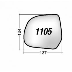 ΚΡΥΣΤΑΛΛΟ ΚΑΘΡΕΠΤΗ NISSAN MICRA K13 '10-'16/ LEAF '10-/ DACIA DUSTER '10-'14/ LODGY '12-/ DOKKER '12-/ LOGAN '16- (ΘΕΡΜΑΙΝΟΜΕΝΟ, ΜΕ ΒΑΣΗ, ΧΡΩΜΙΟ) ΔΕΞΙ